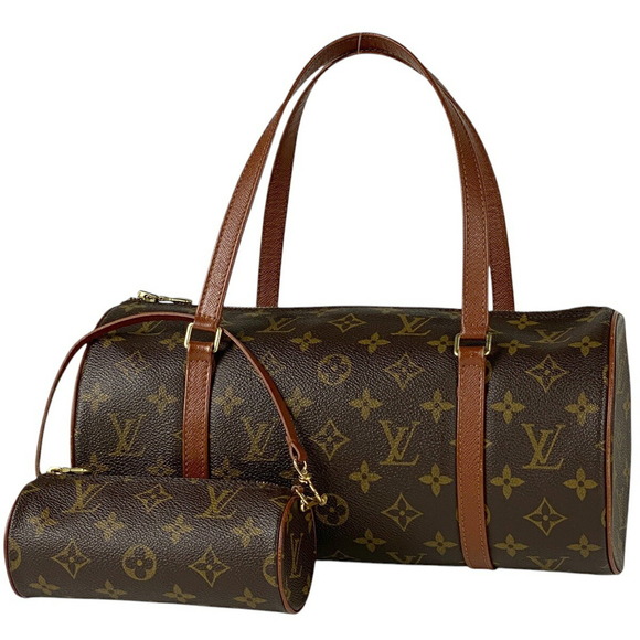 Louis Vuitton Papillon Monogram Bag Barrel Brown Cylindrical - Picture 1 of 6